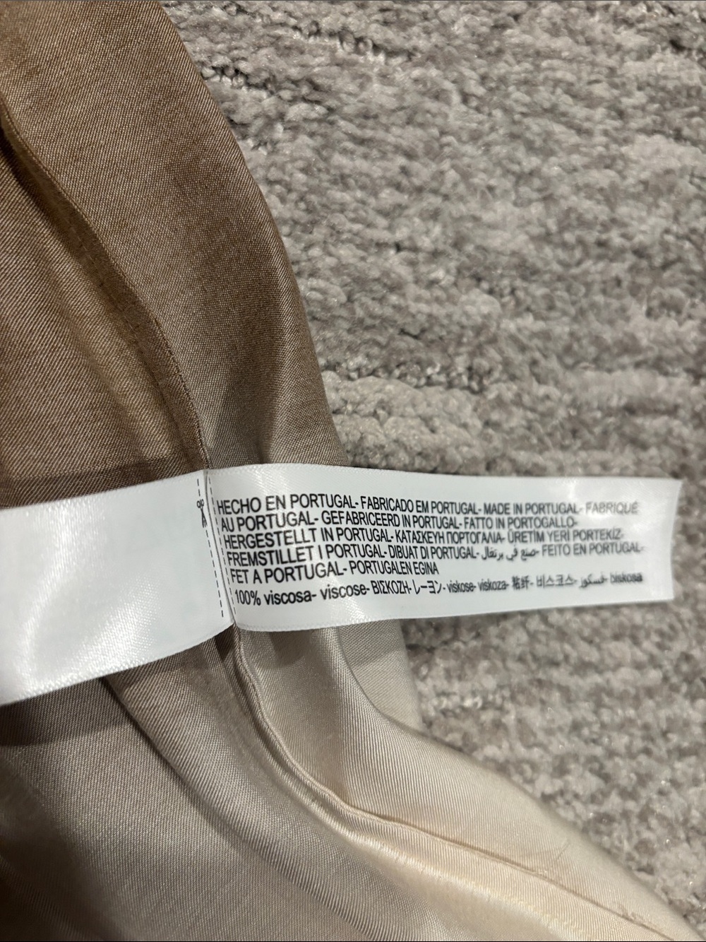 Massimo Dutti Sleeveless Ombre Satin Maxi Dress in Brown and Cream size 6 - Picture 6 of 6